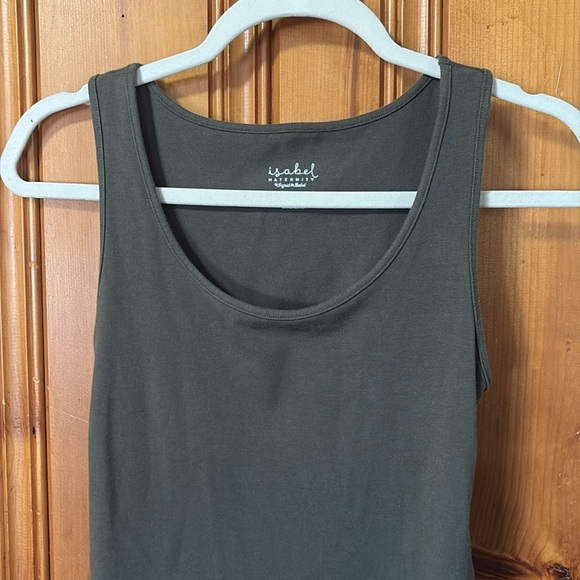Isabel Maternity Form Fitting Olive Green Dress - Size XS - Picture 3 of 6